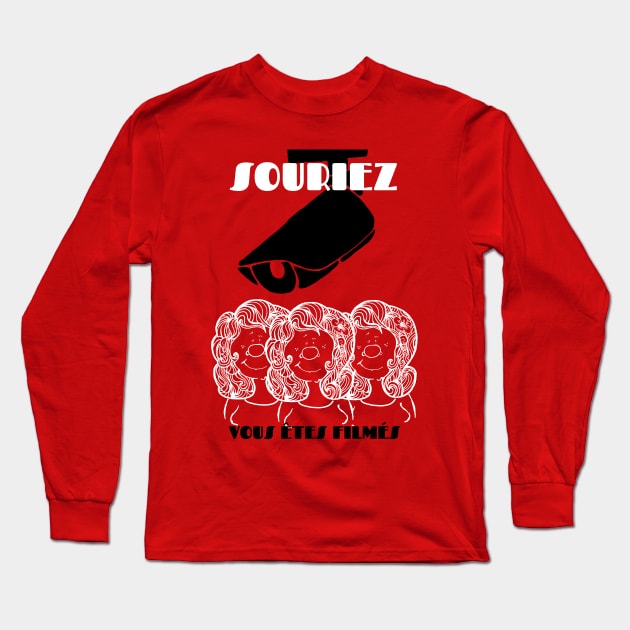 Souriez Long Sleeve T-Shirt by LucyNuzit